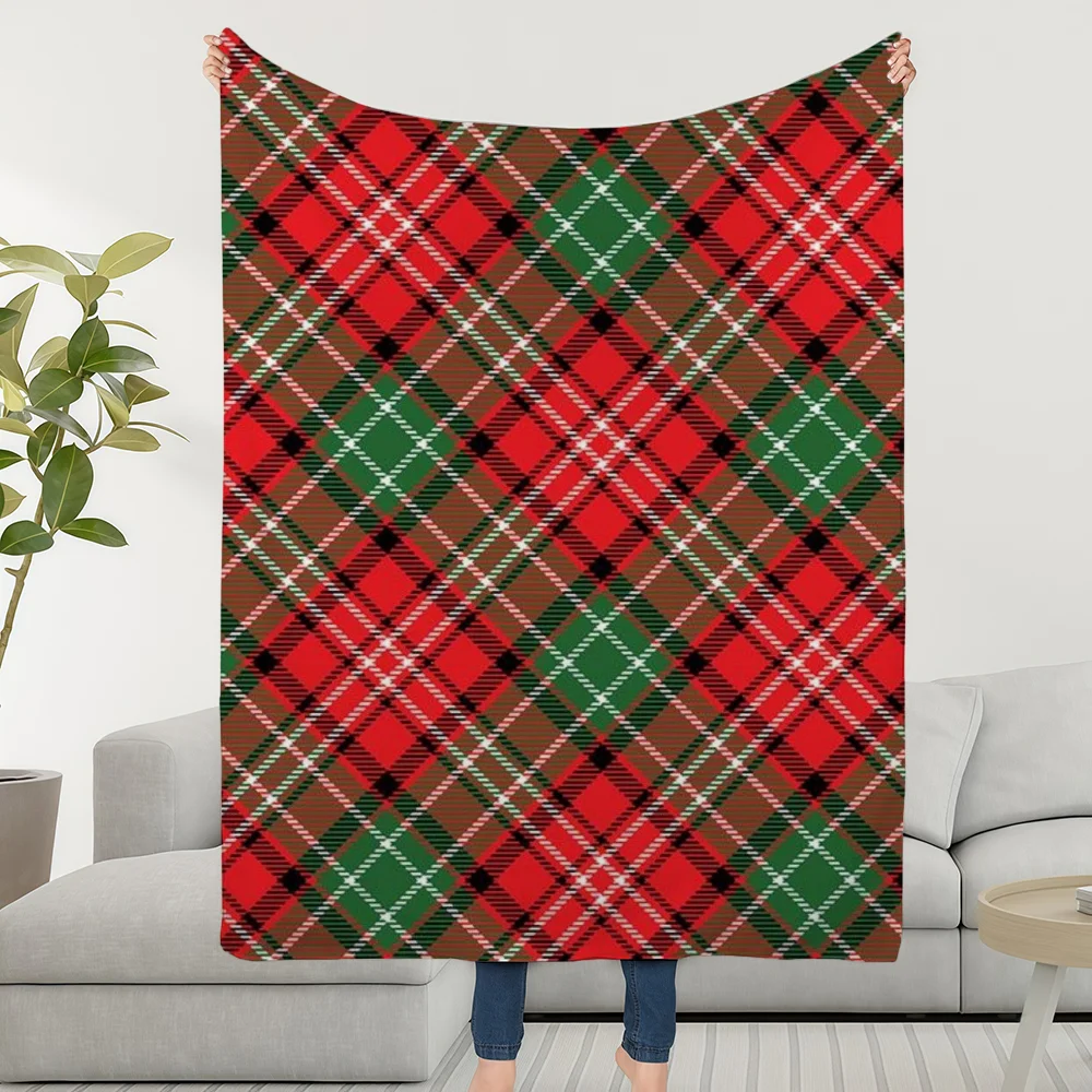 Checkered Pattern Carnival Blanket Throw Super Cosy Plush Living Room Sofa Couch Childish Birthday Gifts