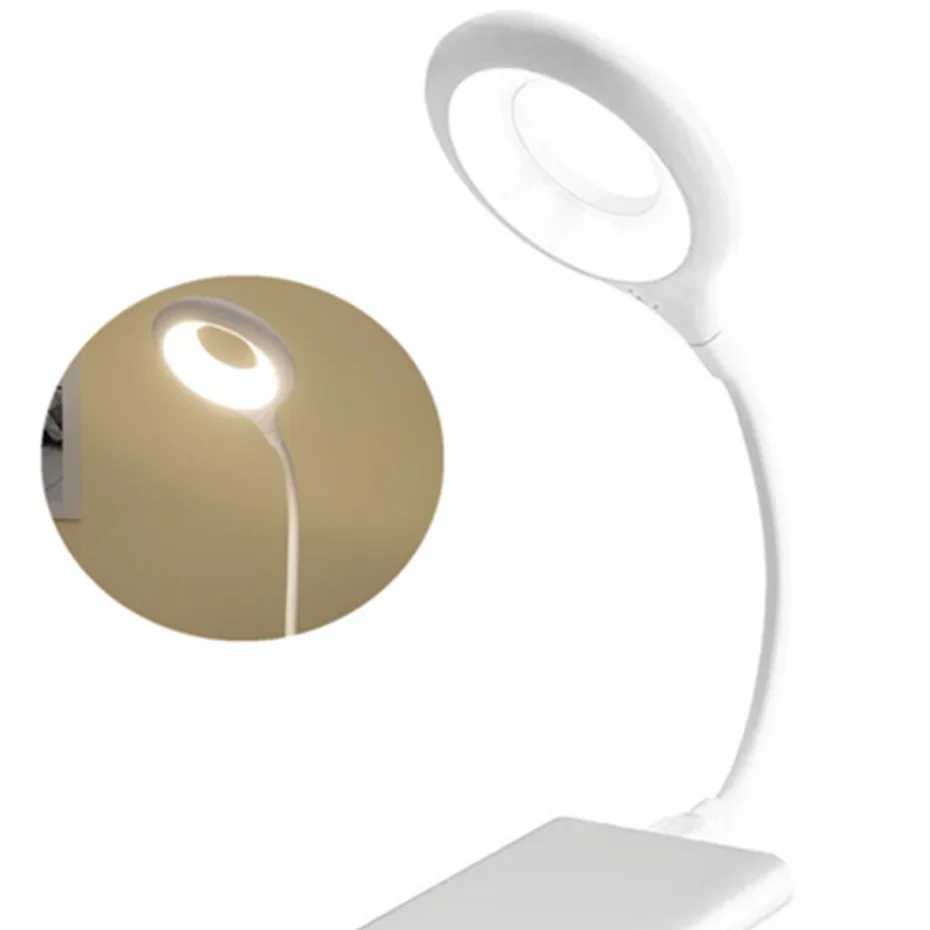 Dobrável LED Desk Lamp, Quarto de Leitura Luz, Mini, USB, Plugue Direto, Portátil, Lâmpada da noite, Dormitório, Estudante, Cabeceira