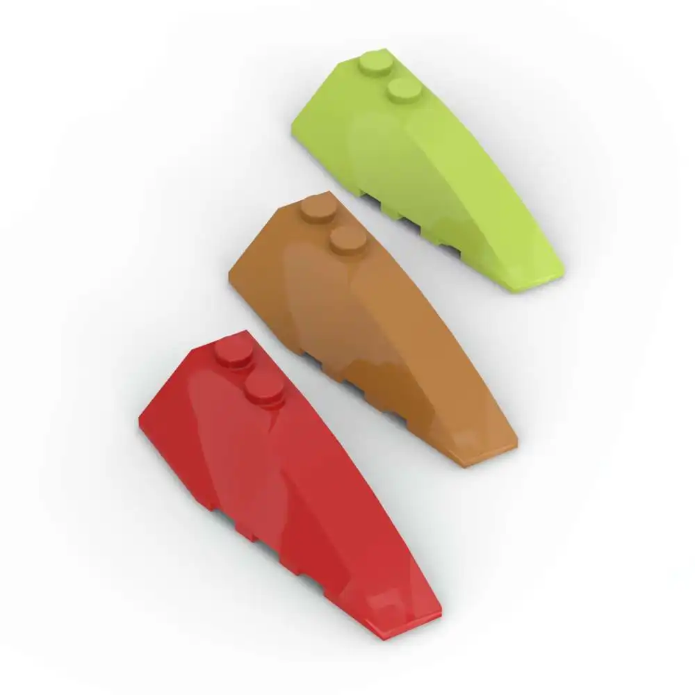 MOC 10PCS Stacking 41747 Corner Plate Board Brick Wedge 6x2 Right Building Block Diverting Toys Adults Boys Holiday Gifts