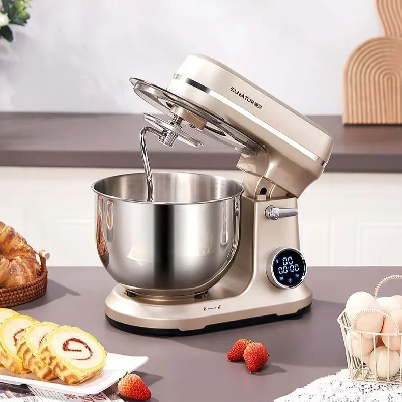 Household chef machine. Small. Dough mixer. DC. Light sound. Multifunctional. Fully automatic. Integrated.