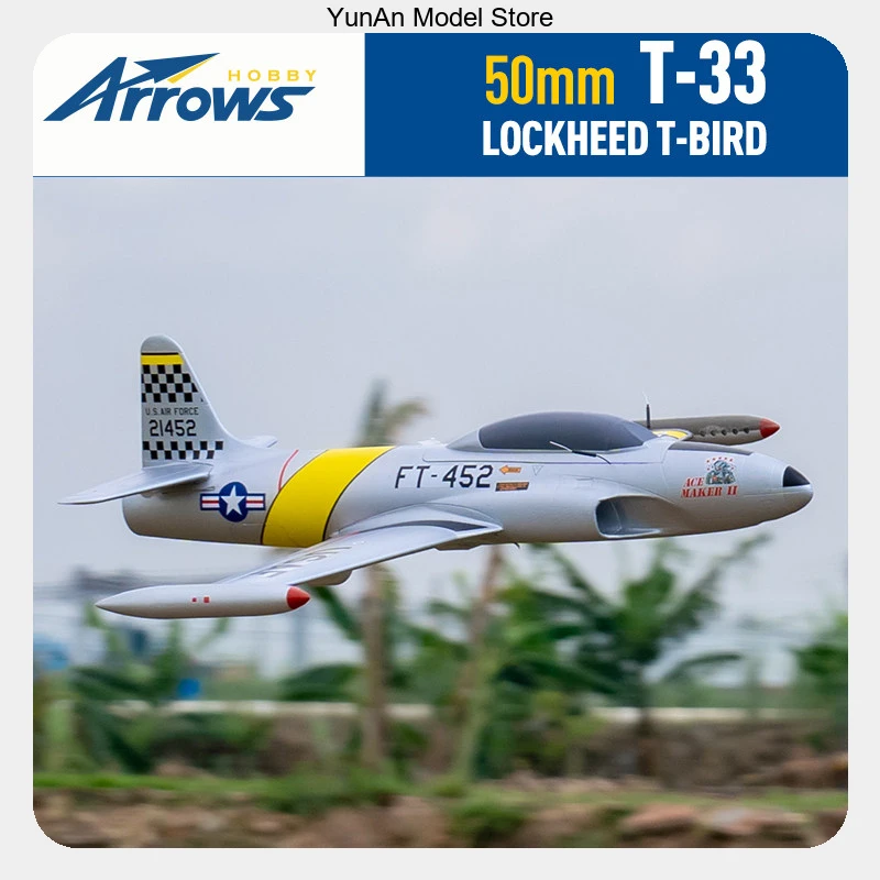 RC Airplane Jet T-33 T33 50mm PNP Radio Control Model Hobby Aircraft Park Flyer Gift EPO Foam New In Stock Blue Arrows
