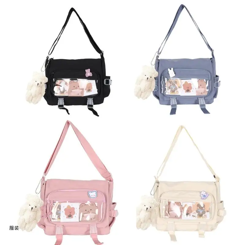 

D0UD Harajuku Shoulder Bag Crossbody Handbag with Zipper Closure for Women