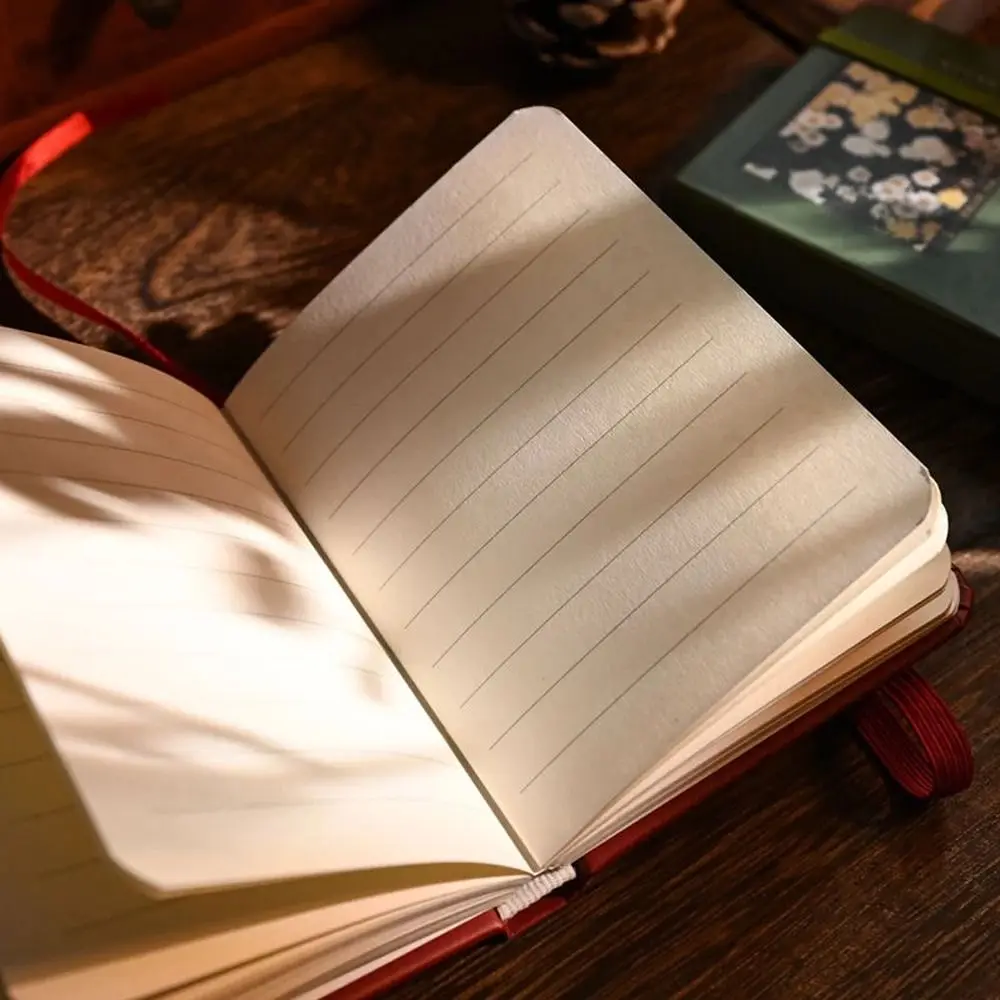 Loose-Leaf Pocket Notebook, Capa Dura, Mini Diário Book, Scrapbook, Papelaria Escolar, Retro Handbook, Mão Conta Notepad