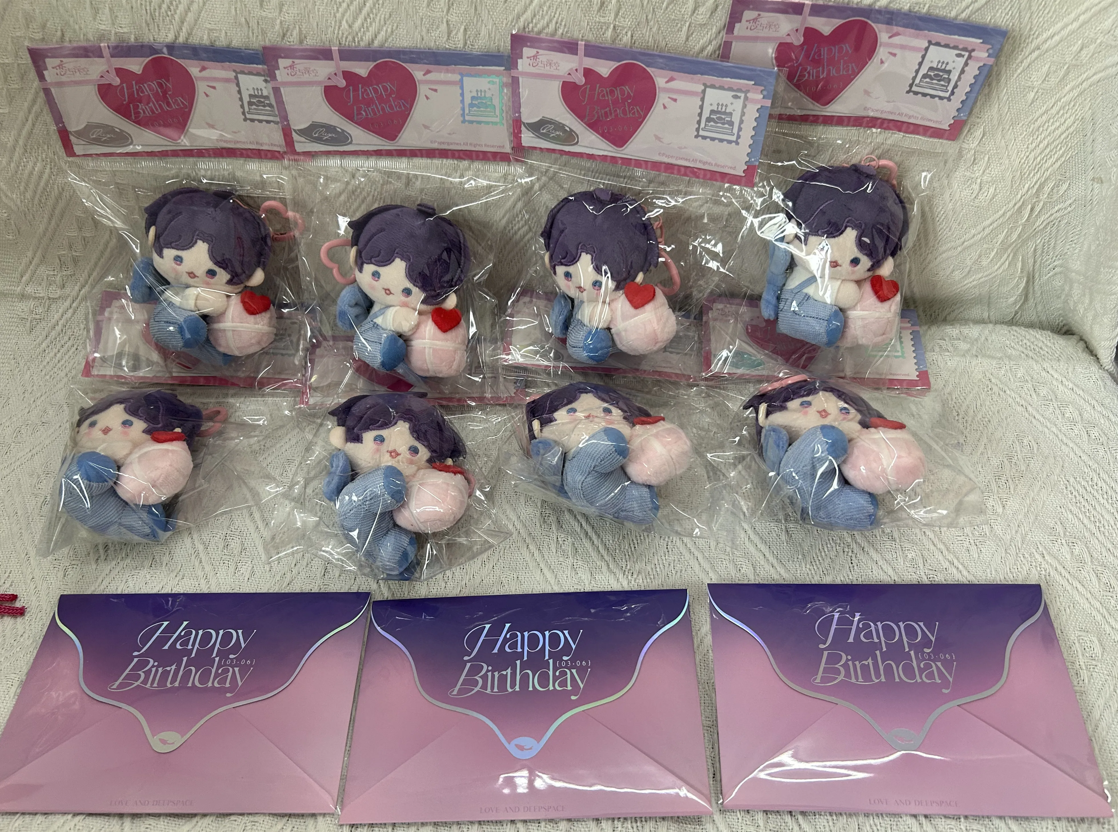 In Stock Official Love and Deepspace Rafayel Ralayo 2025 Happy Birthday Plushies Doll Clothes Keychain Bag Badge Accessories Ani