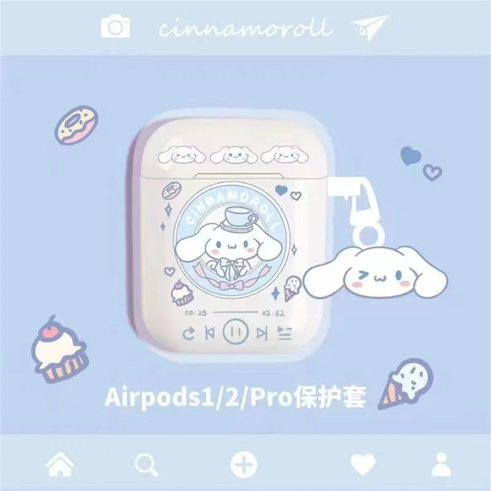 Earphone Case for AirPods Pro Cute Cartoon Anime Role Cinnamoroll Pendant Headphone Case for AirPods 1 2 3 Headset Protect Cover