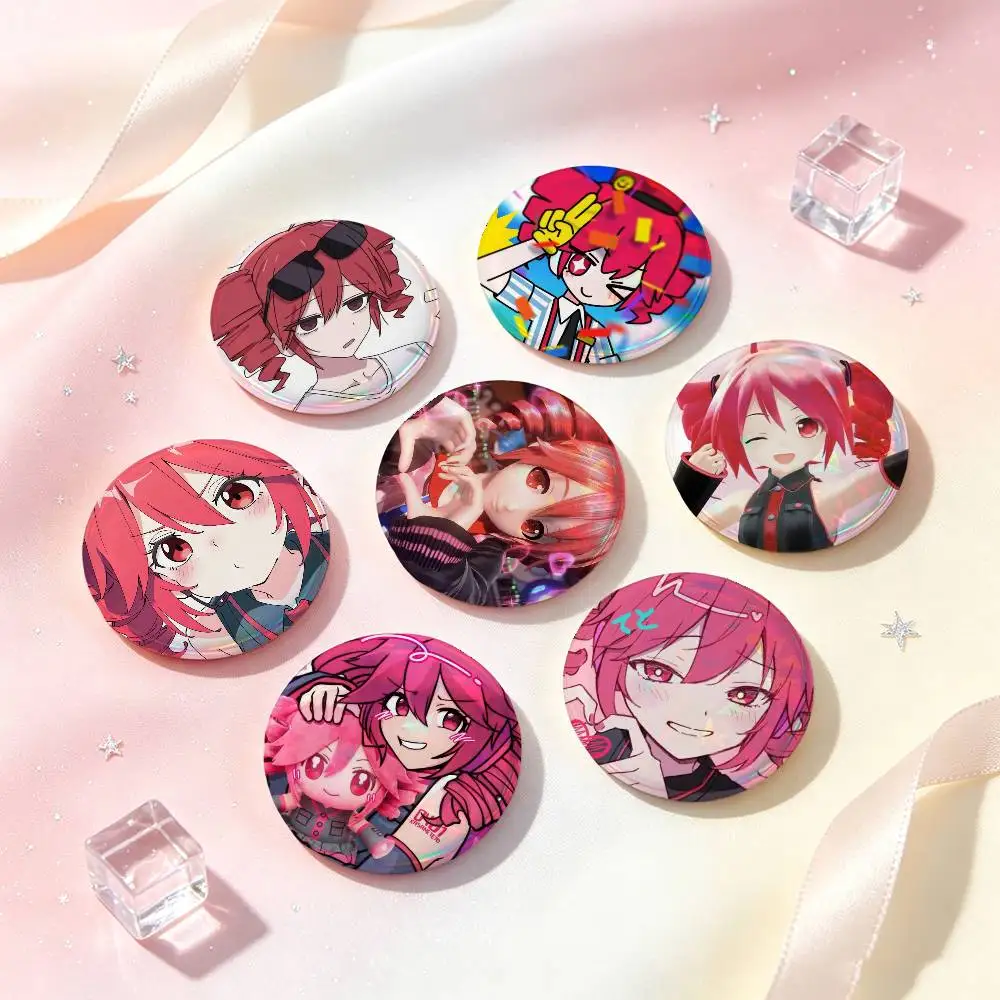 Kasane Teto Project Anime Badges 25 32 44 58 75 Mm Round Cosplay Pin Bag Decor Fans Collect Friends Gifts Brooch Souvenir