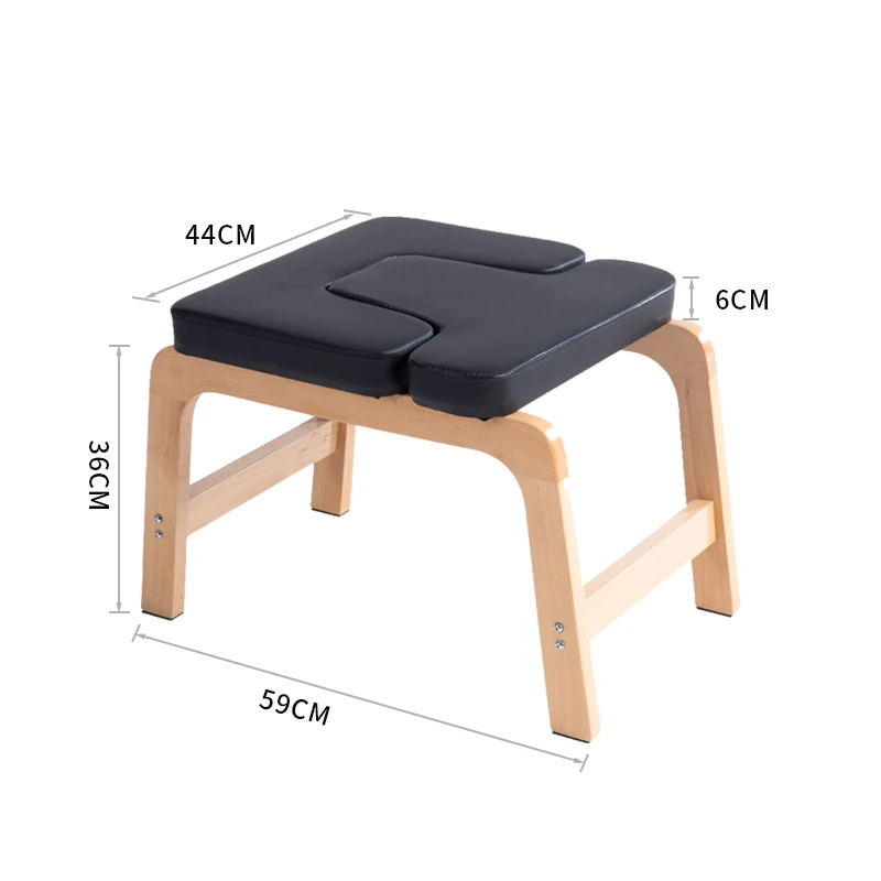 Beech Wood Headstand Yoga Chair Inverted Bench Exercise Training Home Use Improves Relaxation Strength Flexibility Building