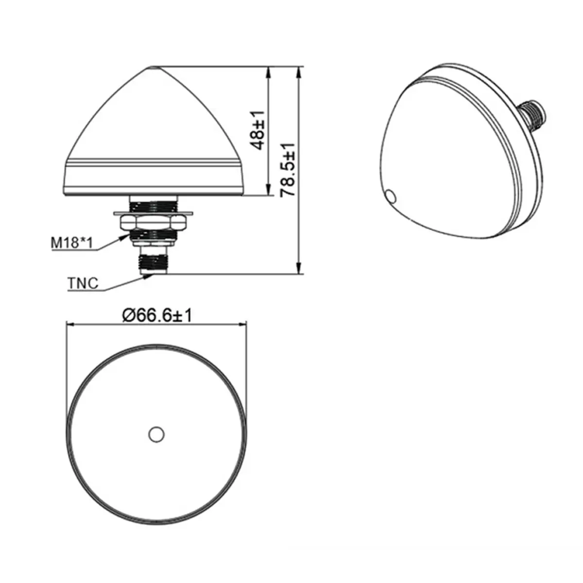 HOUSEHOLD*GOOD High Gain 35dB Active GPS Antenna 1164-1278MHz RTK GNSS Timing Antenna TNC Connector