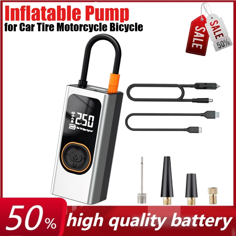 

100W 4000mAh Portable Wireless and Wired Charging Car Jump Starter Intelligent Digital Tire Pressure for Car Tire Power Bank