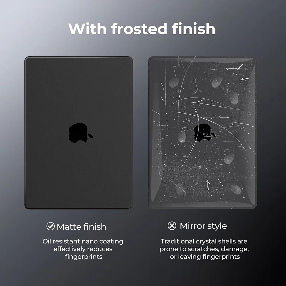 Custodia per laptop per MacBook Pro 14 pollici M4 2024 Release Pro 16 M4 2024 Cover per MacBook Air 13 M3 M2 Chip Ultra sottile Shell Cover