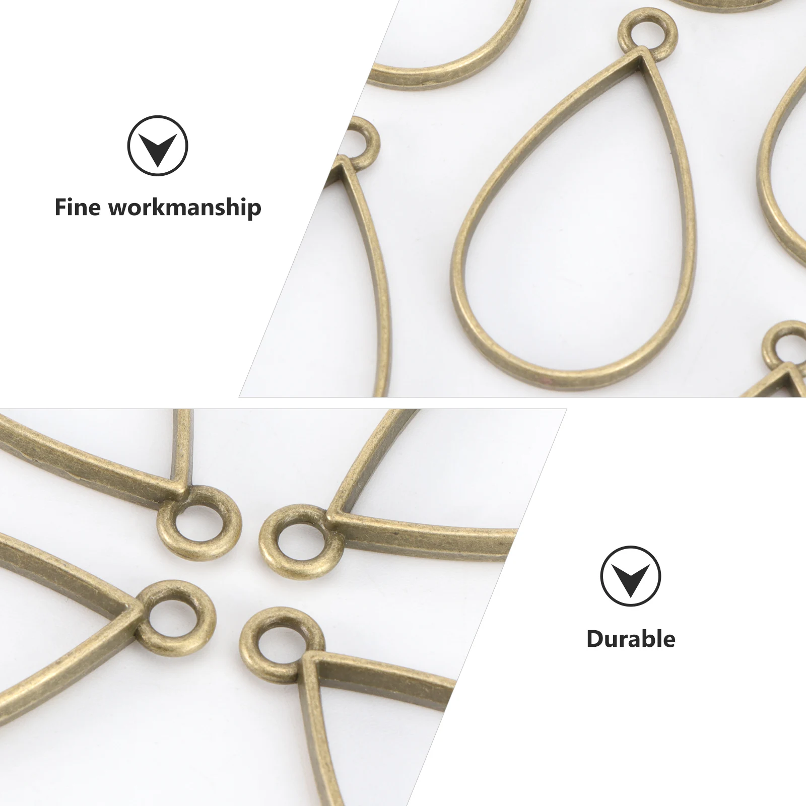 

50pcs Water Drop Pendant Accessories Diy Hanging Pendant Necklace Jewelry Diy Frames Keychain Bag Ornament Scrapbooking Party