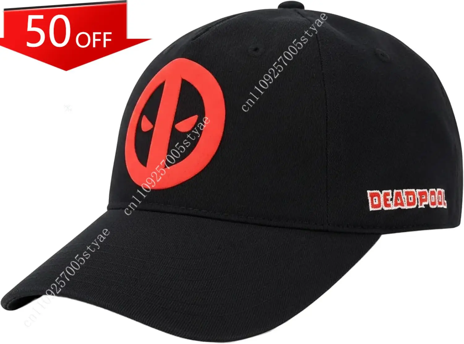 

Marvel Deadpool Adjustable Baseball Hat with Curved Brim