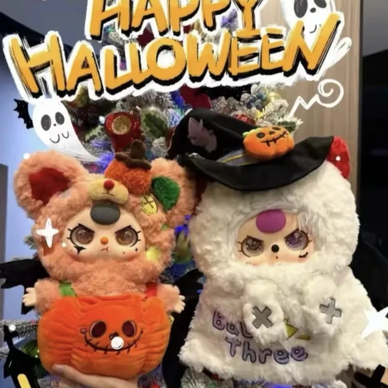 

Original 400% Baby Three Rare Limited Edition Halloween Series Blind Box Keychain Doll Collect Backpack Pendant Girl Bday Gift