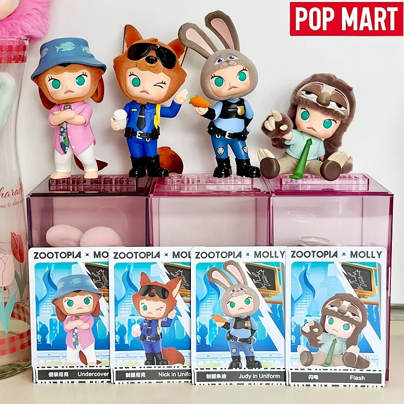 

Официальная подлинная серия Popmart Molly X Zootopia для совместной работы, слепая коробка, игрушки Джуди, милый сюрприз, модное украшение для рабочего стола, подарок