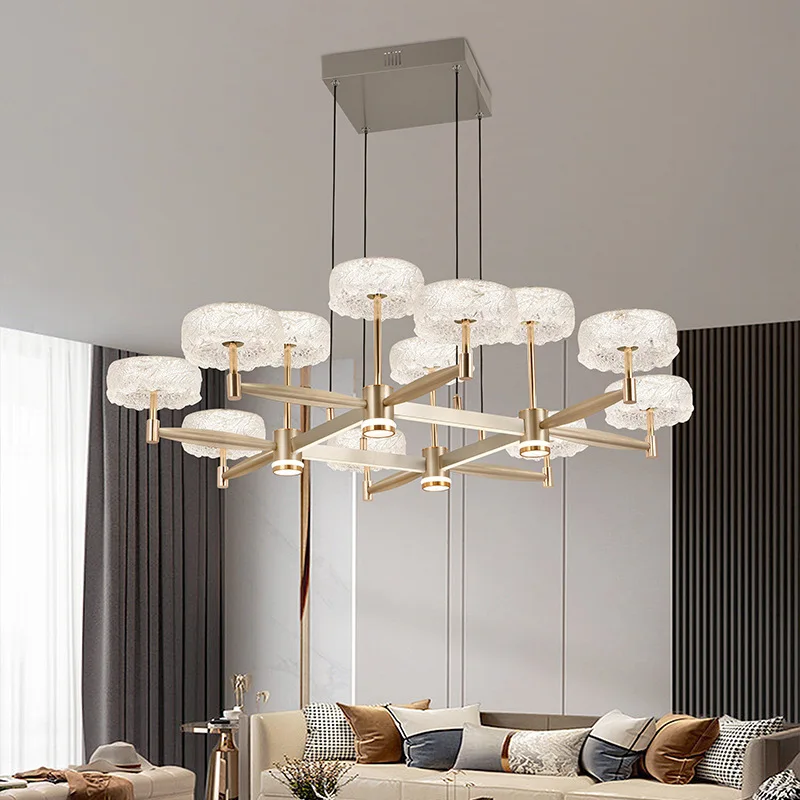 New Hanging Luxury Lamp Nordic Simple Design Led Kitchen Bedroom Acrylic Multi Head Pendant Light