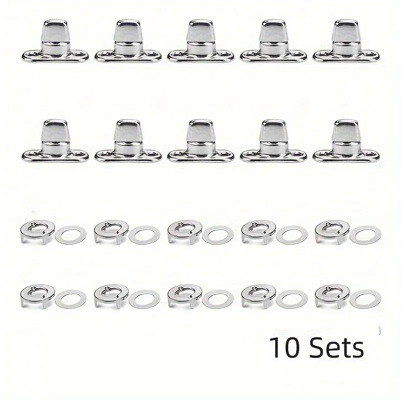 10Sets Marine Grade Twist Lock Fasteners Turn Button Eyelet And Stud, For Canvas Fastener Turn Buttons
