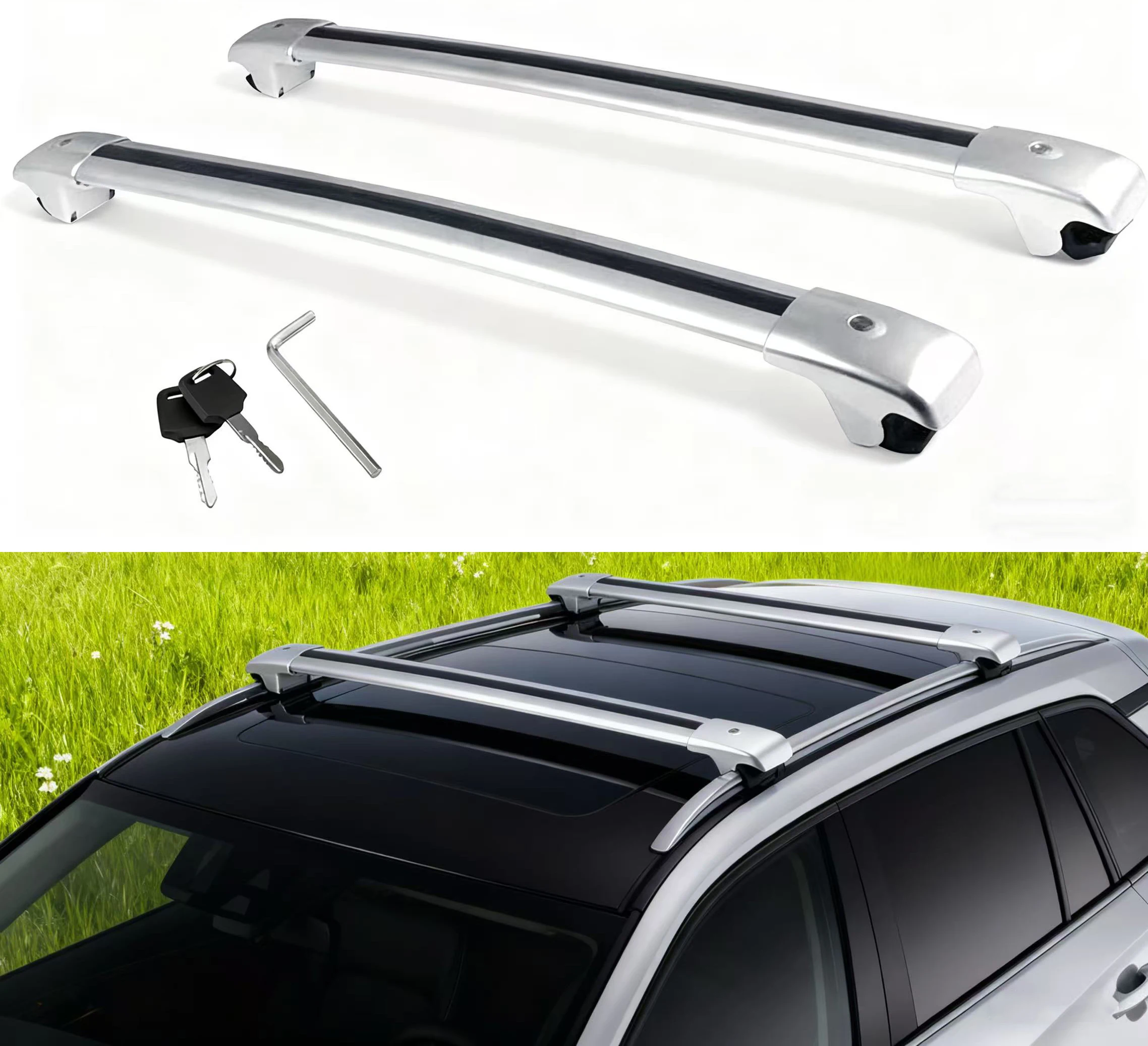 2Pcs Black Cross Ba… - image