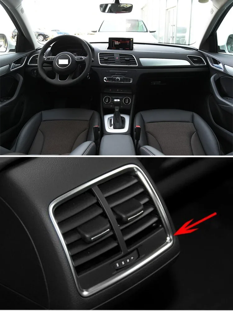 CAPQX For Audi Q3 2013-2018 Car Front  Rear Air Conditioning Vent Air Conditioning Outlet Cover Auto Front Dash Center Console