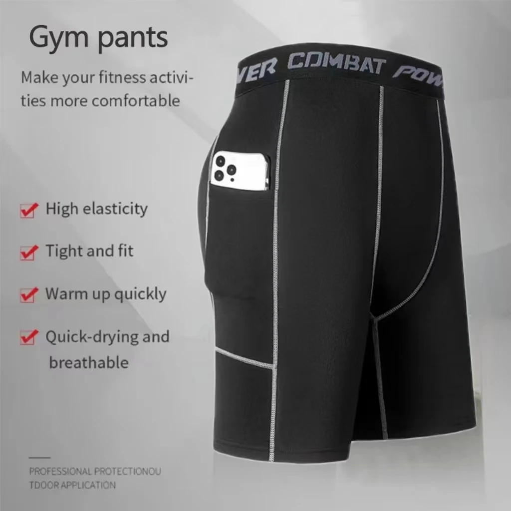 Men Boxers Sports Underwear Underpants Gym Shorts M L XL Black Quick-Drying Sweatpants Moisture Absorption Breathable Fitness