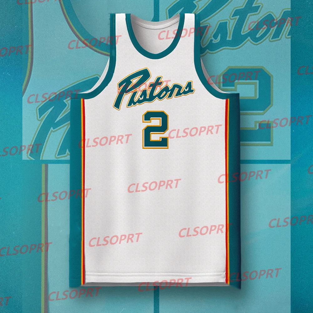 24/25 Detroit  American New Arrivals Summer Fall Pistons #2 Sweatshirts Basketball Jerseys Adults/Kid Limited Joint Training