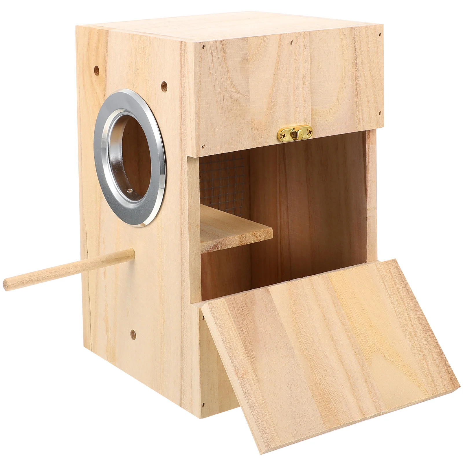 

Wood Bird Box Natural Nest Comfortable Safe Durable Wood Birds Supplies Bird Incubator Incubator Cages House Pet