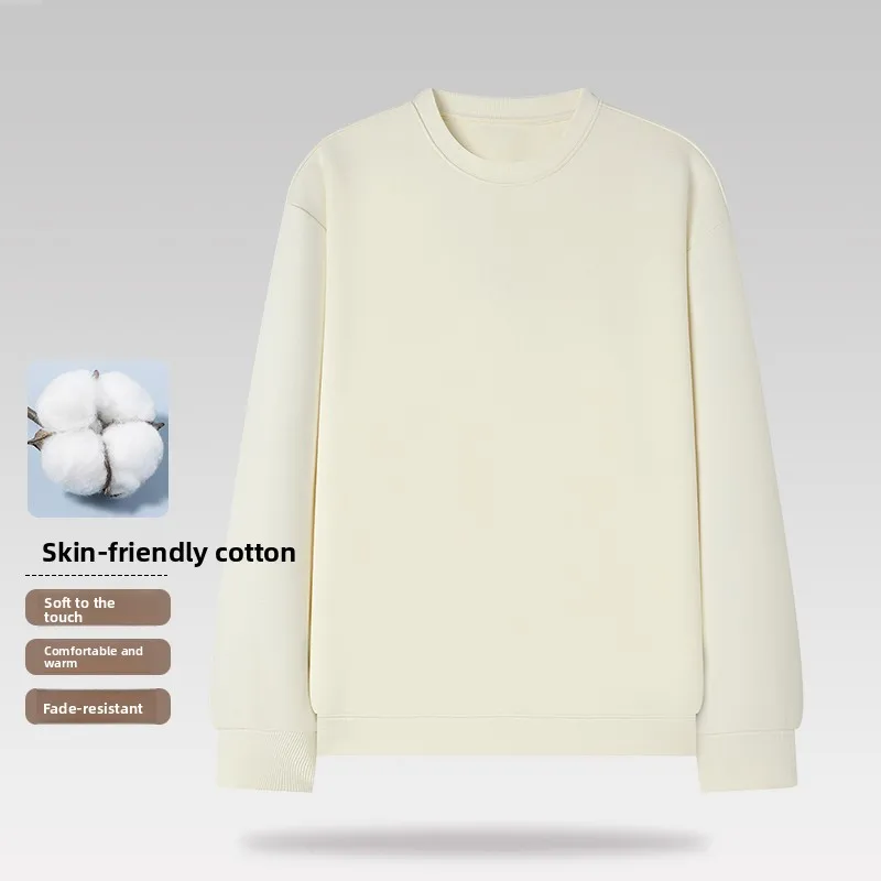 

Мужская толстовка Yahome из исландского хлопка, простая модель, без принта, теплая, повседневная, однотонная, с капюшоном, коллекция 2025 года...