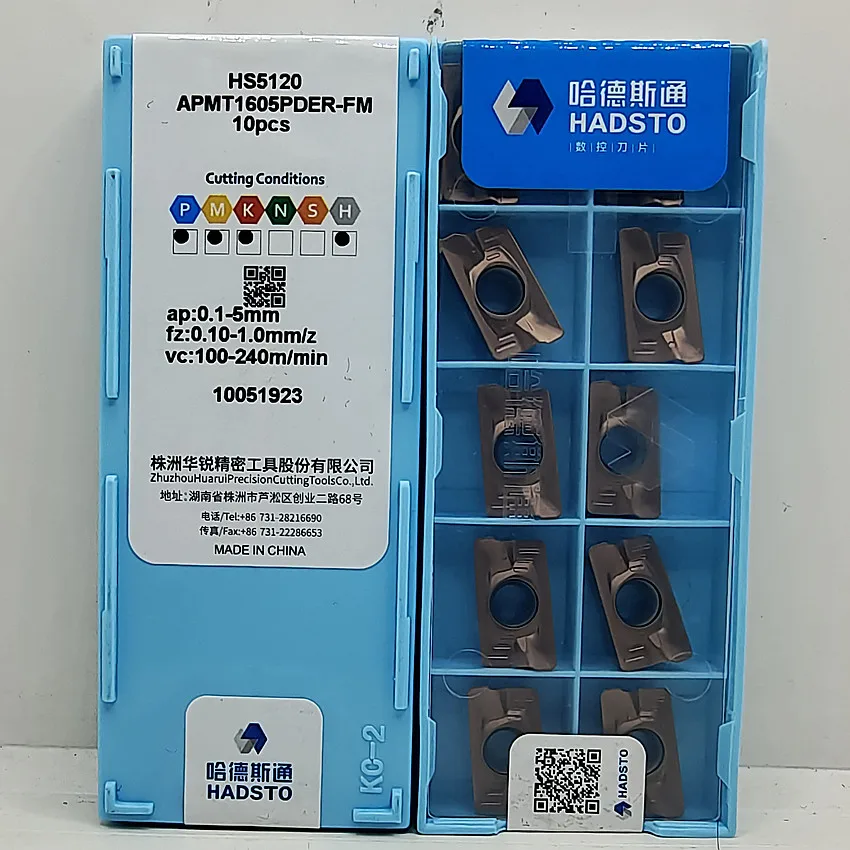 ZCC.CT APMT1605PDER-FM HS5130/APMT1605PDER-FM HS5120/APKT1605PDER-FM HS5115/APKT1605PDER-FM HS5130 CNC carbide inserts 10pcs/box