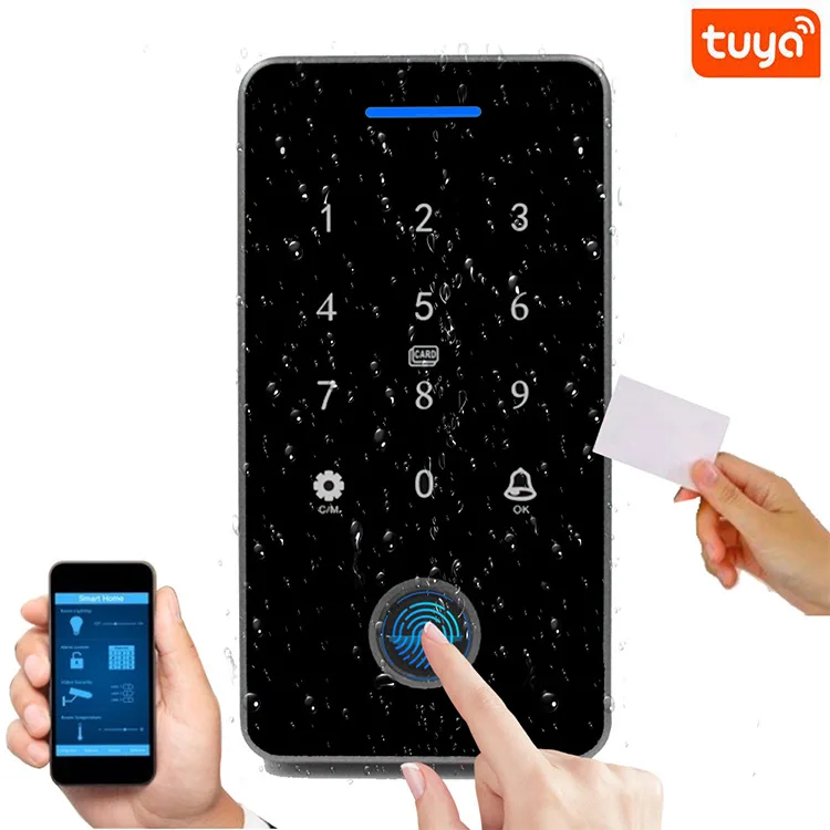 

IP67 Waterproof Bluetooth Tuya APP Access Control System 13.56Mhz RFID Card Access Control Password Keyboard Door Lock