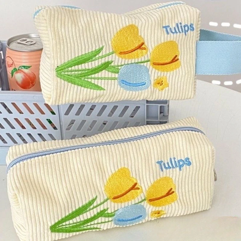 【Tulip】Original Handmade Pen Bag Grocery Storage Bag in Stock Cute Pencil Case Stationery Supplies Schools&Offices