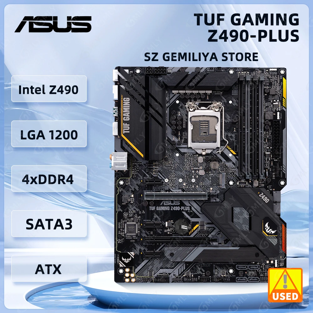 Asus TUF GAMING Z490-PLUS LGA 1200  Intel Z490 support  i3-10300 10500 10600 11600 11700 11900 cpu M.2 DDR4 128GB