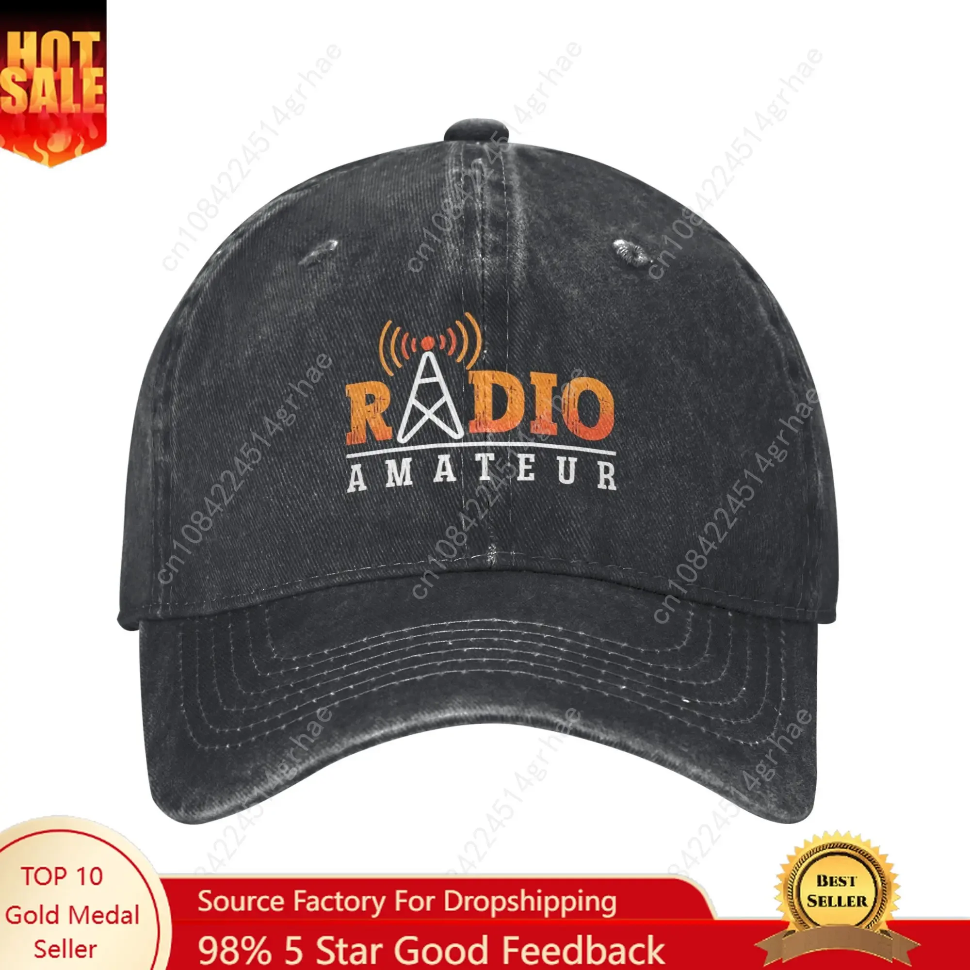 

Ham Radio Amateur Loves Washed Baseball Cap Antenna Ham Radio Operator Streetwear Sun Hip Hop Hats Summer Women Men Outdoor