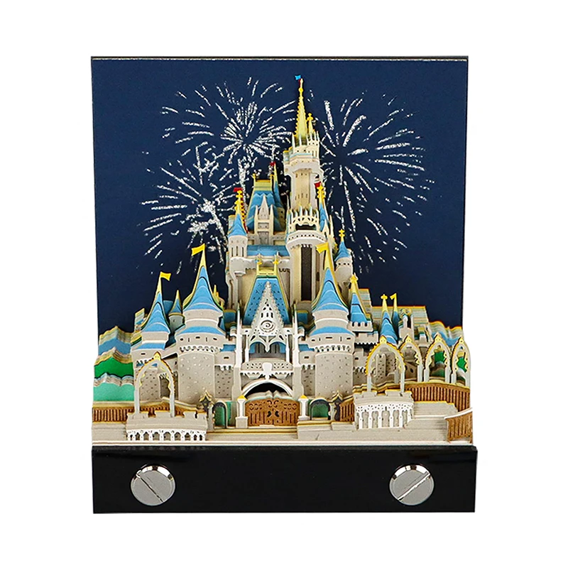 Castl Desk Calendar With LED Lights 2025 Calendar Memo Pad Creative Desk Calendar DIY Notes Notepad 3D Art Calendar Paper