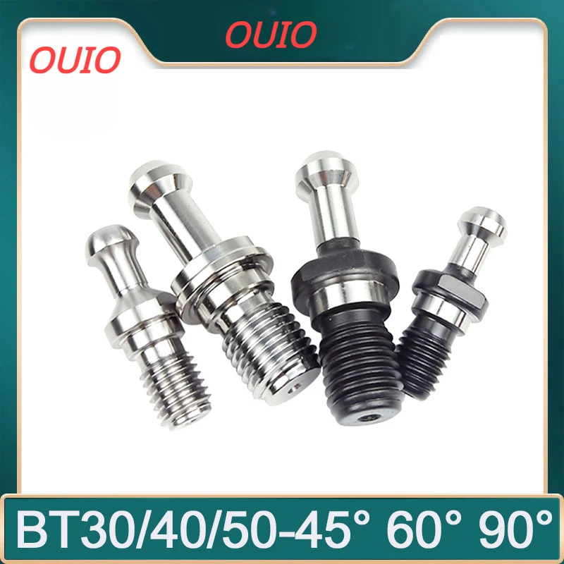 OUIO 1pcs Bt30 Bt40 Bt50 Iso20 Iso25 Iso30 Pull Nail 45° 60° 90° Pulling Nails for Iso Bt Tool Holder Bt40 Pull Stud Bt40 Tool