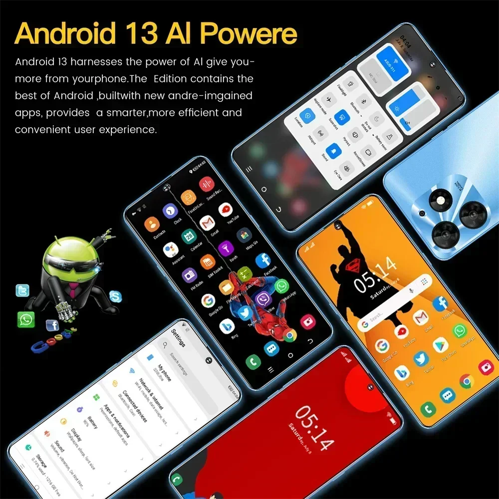 Spark 10 Pro Smartphone 5G 7.3inch HD Original 108MP Mobile Phones Dual SIM Card Cell Phone Global Version Android 13 Cellphones