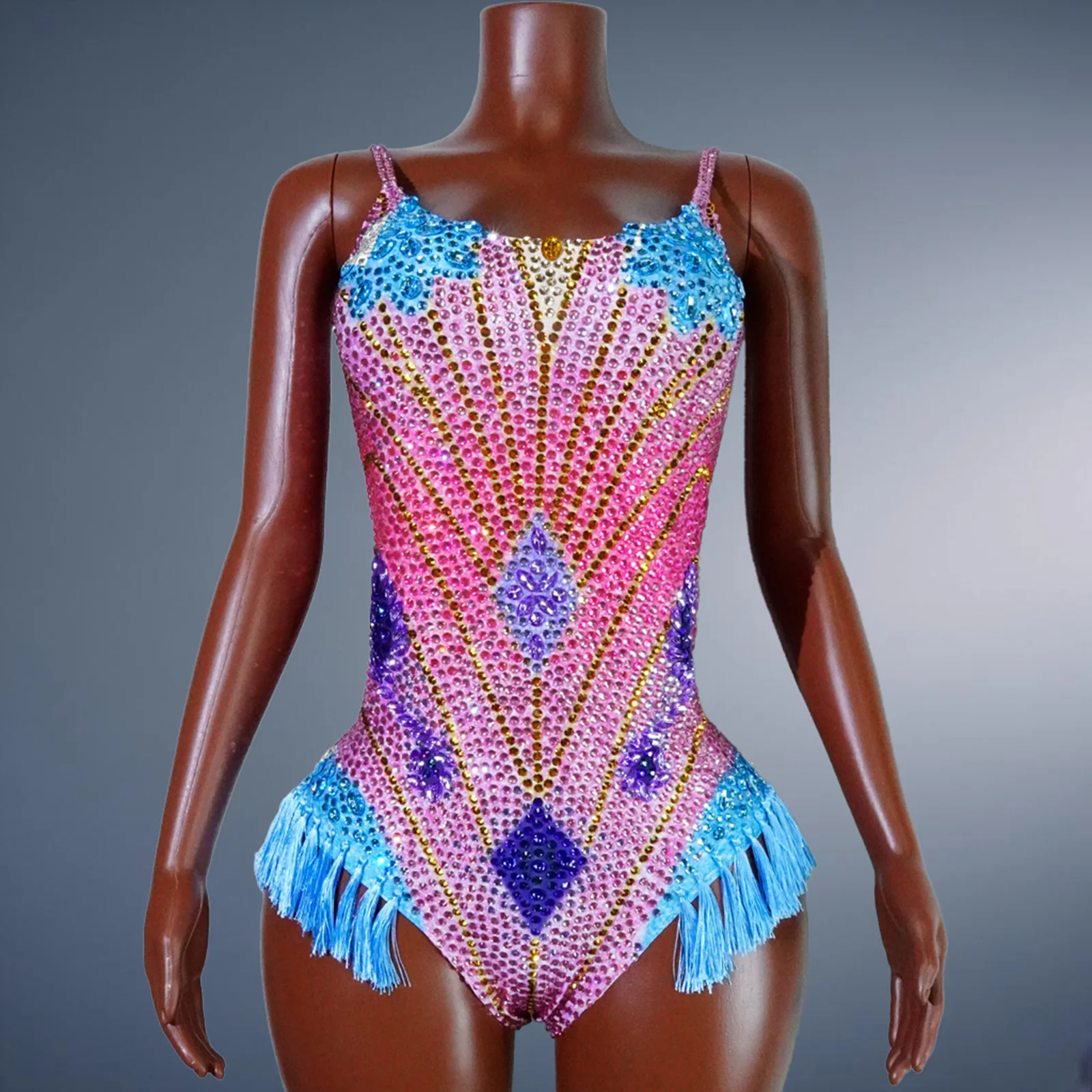 Сексуальное латинское боди для танцев, женский цветной костюм с блестками и стразами и бахромой, сальса, клуб, сценическая певица, трансвестит, королева, выступление