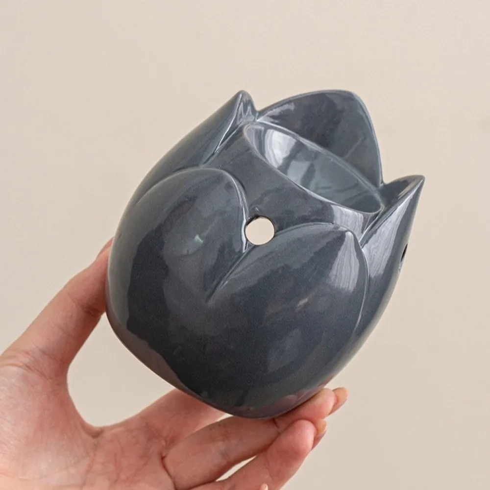 Ceramic Incense Burner Cartoon Animal Heat-resistant Oil Diffusion Furnace Hollow Out Aromatherapy Burner Household Use