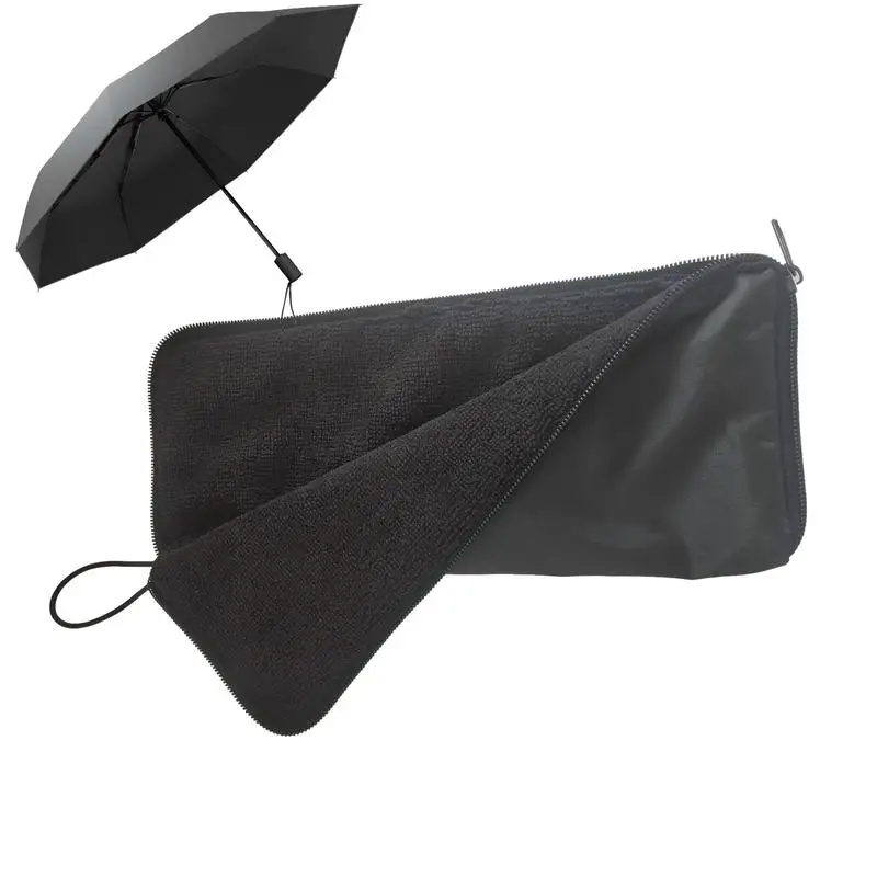 Umbrella Storage Bag Water-Absorbing Umbrella Bag Chenille Waterproof Umbrella Bag Portable Quick-Drying Umbrella Cover