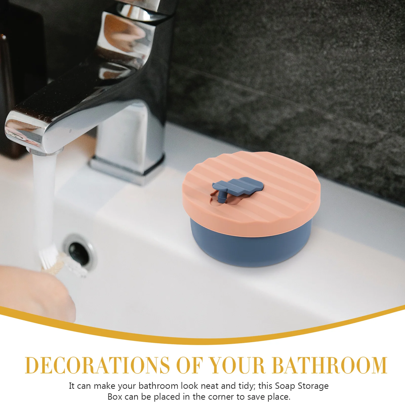 

Silicone Soap Dish Boxes Container for Traveling Holder with Lid Fresh Bowl Silica Gel Storage Case
