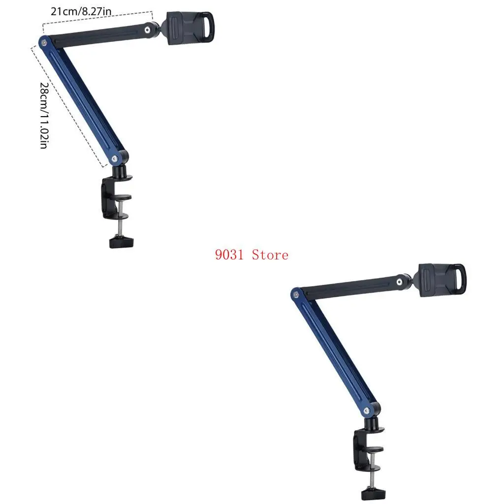 

360 Degree Rotatable Tablets Stand for Bedside Use with Silicone Coated Clamp