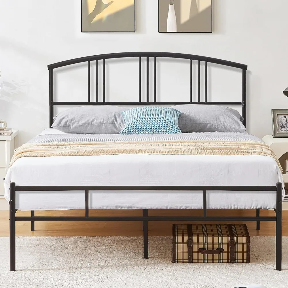 

Queen Bed Frame with Headboard and Footboard, 14 Inch Metal Platform Mattress Foundation, Sturdy Premium Steel Slat Bed Frame