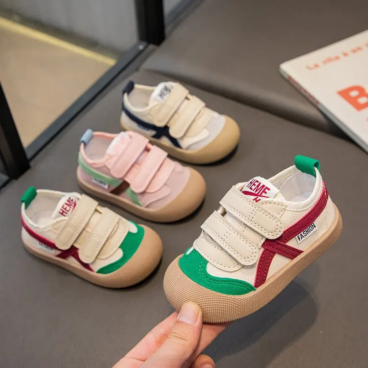 

Children's Canvas Shoes Baby Toddler Shoes Baby Fashion Soft Bottom Non-slip Girls Boys Mesh Breathable Single Shoes Footwear