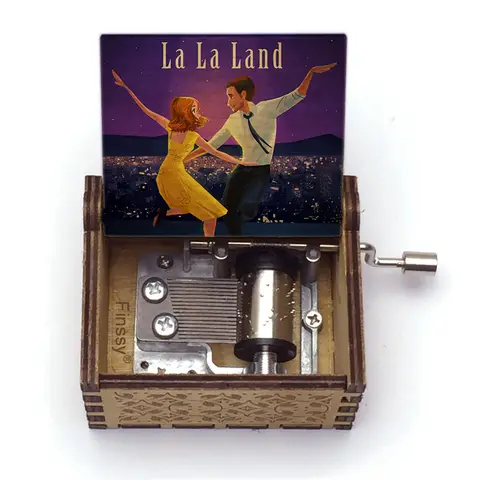 Film musique thème La La Land boîte à musique chanson personnalisée en bois couleur impression noël saint valentin anniversaire cadeaux spéciaux pour femme