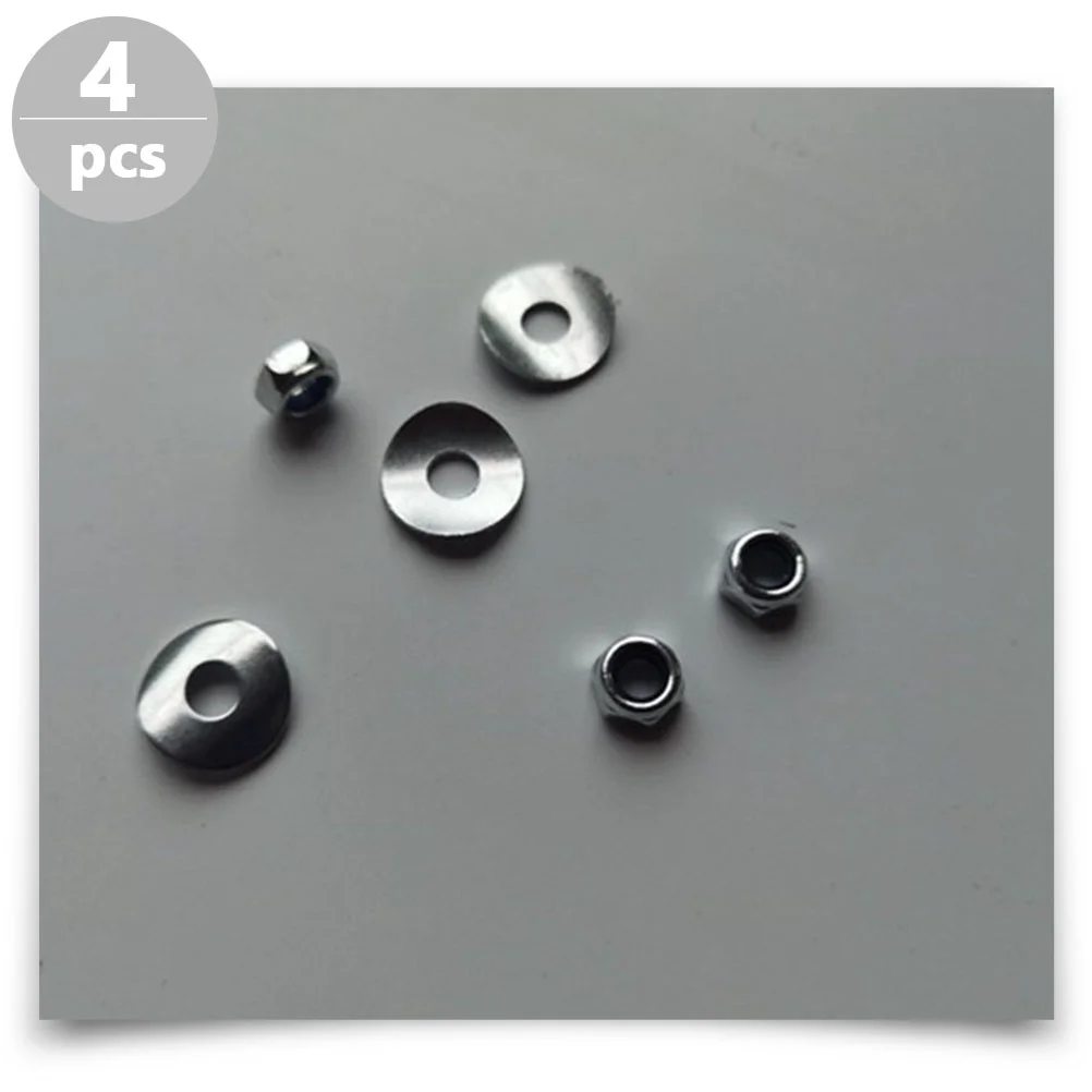 4 Pcs Galvanized Steel Circle Screws for Kids Trampoline Safety Professional Installation Replaceable Nuts