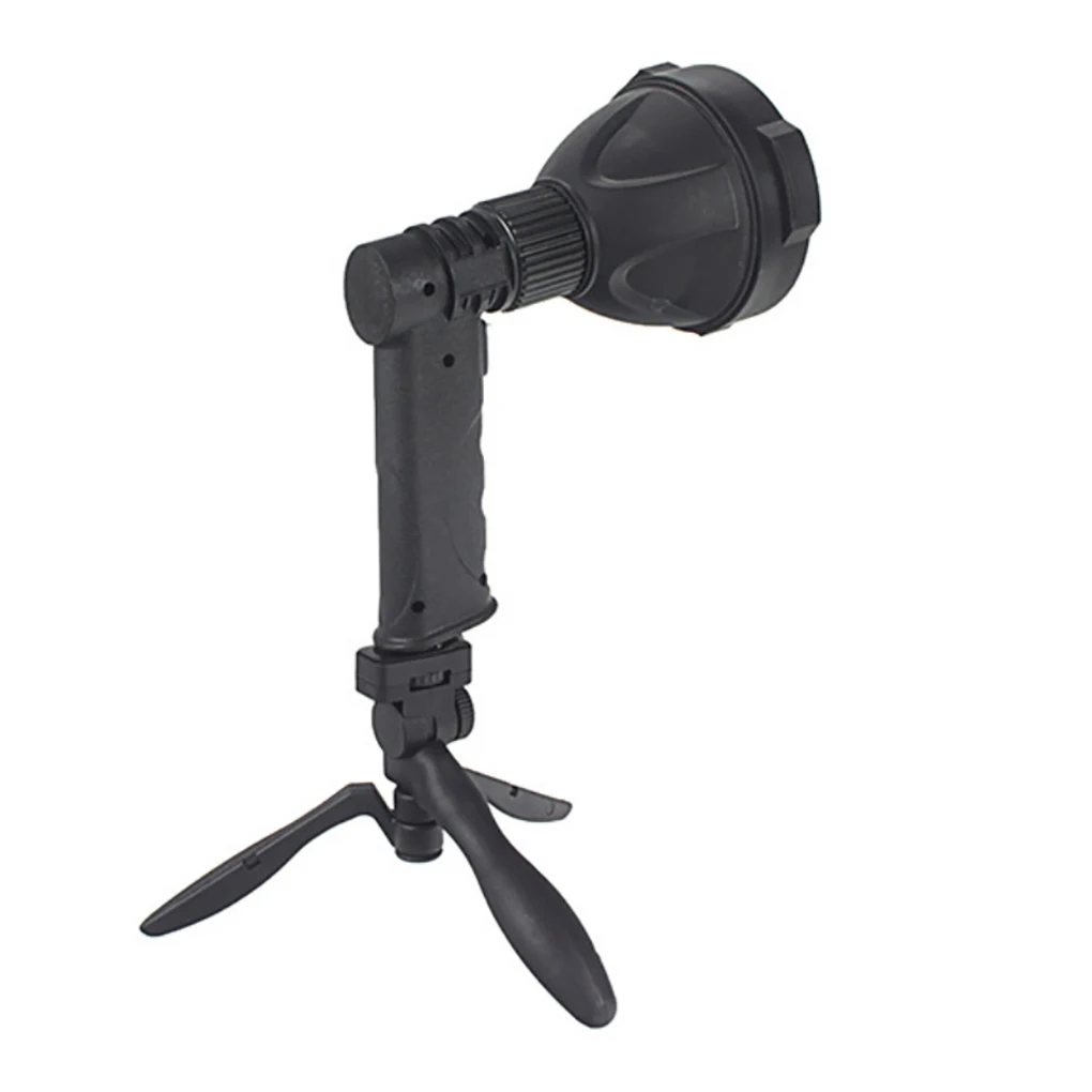 Handheld Spotlight Portable Flashlight with Tripod Rechargeable Torch