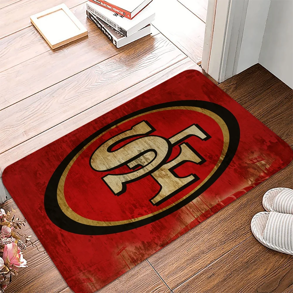 San Francisco 49ers Outdoor Mat Bedroom Mats Home Garden Aesthetic Room Rug Entrance Carpet for Kitchen Rugs Foot Bath Door Bed