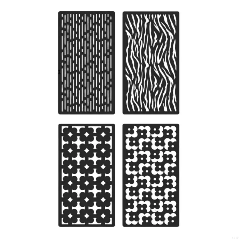 4 шт. Цветы трафареты Попадные покраски трафареты трафареты.