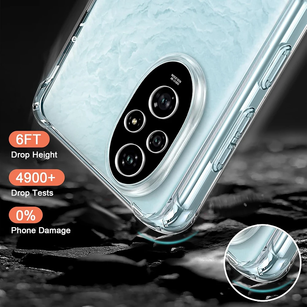 

Shockproof Silicone Case For Huawei Honor 400 200 90 70 50 Pro Lite Transparent Clear Back Cover Ultra Thin Soft Shell Fundas