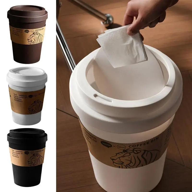 

Garbage Can Garbage Container Bin Swing Lid Container with Large Capacity Storage Basket for Bathroom Patio Toilet Offices