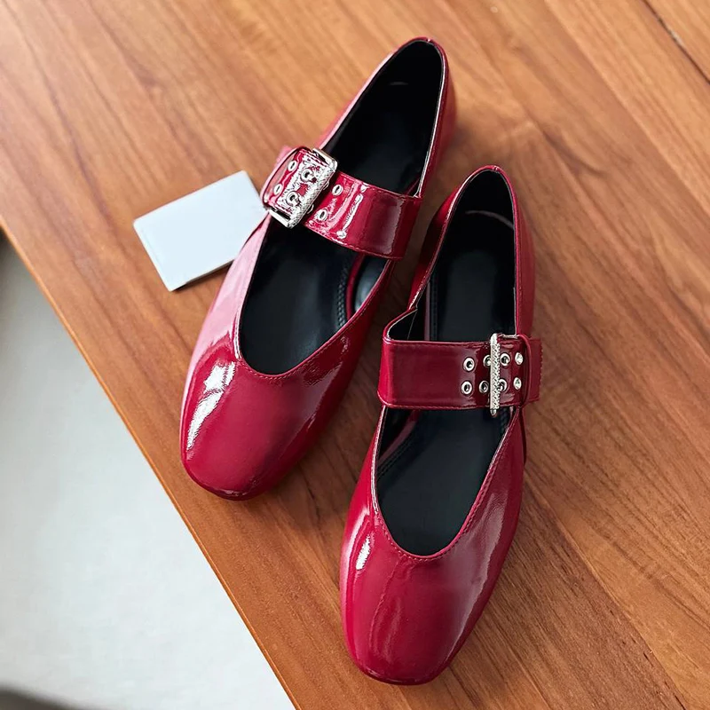 

2025 Spring Autumn Mary Jane Shoes Women Round Toe Flat Shoes Fashion Casual Loafers Lady Elegant Ballet Flats