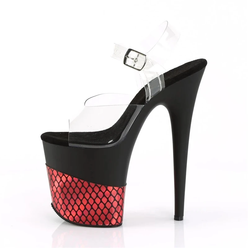 Rncksi  Fashion PVC Sandal Women Transparent Sandals Lace-Up Wedges High Heels Black Gold Party Daily Pumps Shoes Size 35-40